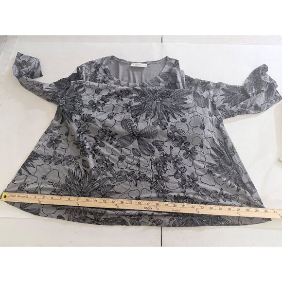 Bryn Walker Midi Dress Womens Size S Gray Floral Casual Fall - Picture 10 of 13